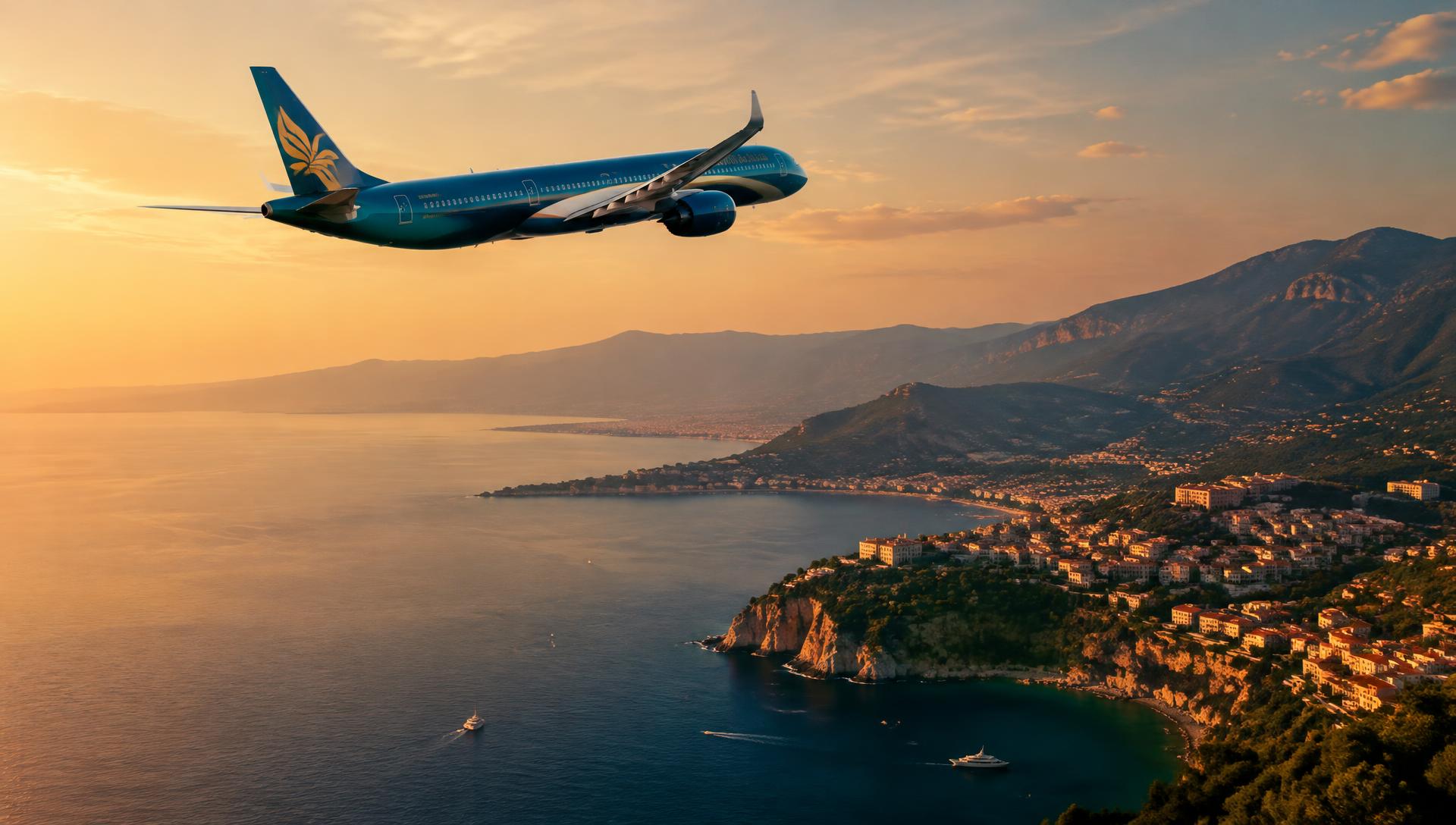 Air Balrosa aircraft over the Balrosan coast